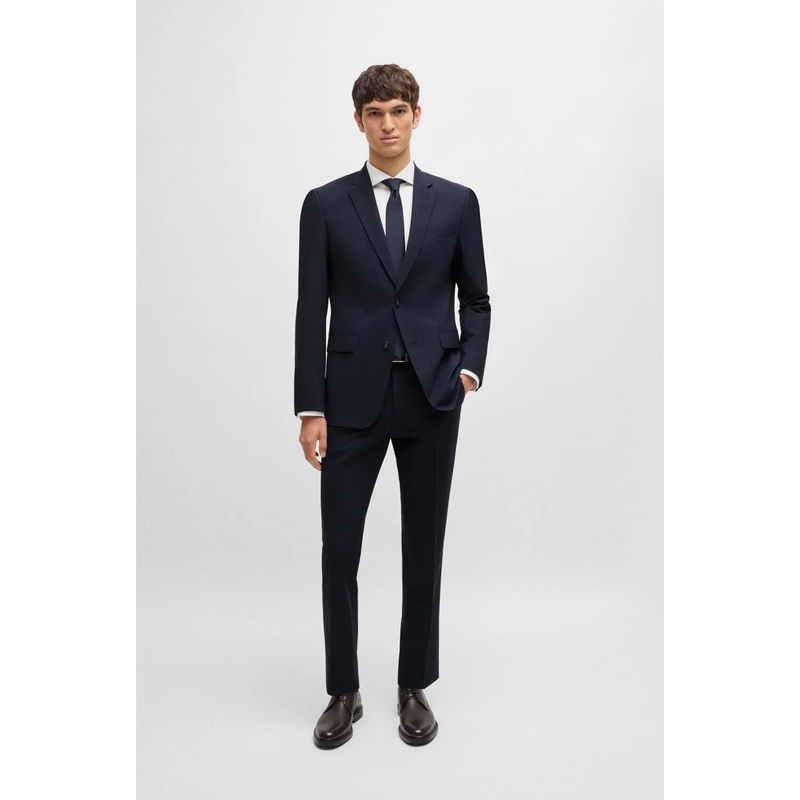 BOSS SLIM-FIT SUIT IN STRETCH VIRGIN WOOL