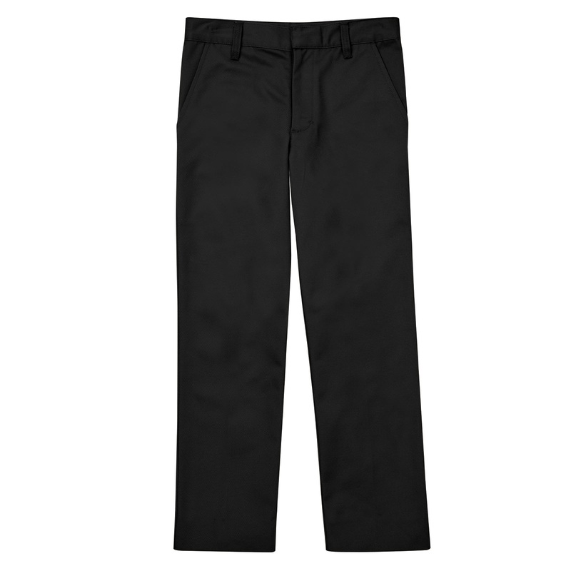 Boys' Husky Flat Front Pant - CR003H - Black