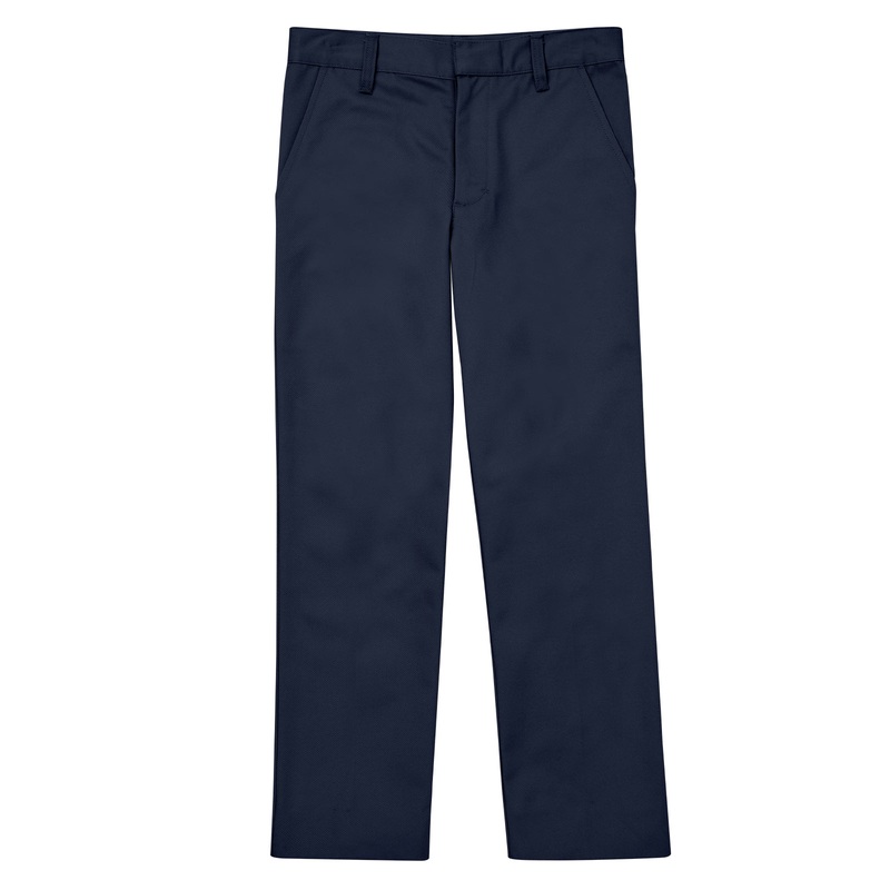Boys' Husky Flat Front Pant - CR003H - Dark Navy
