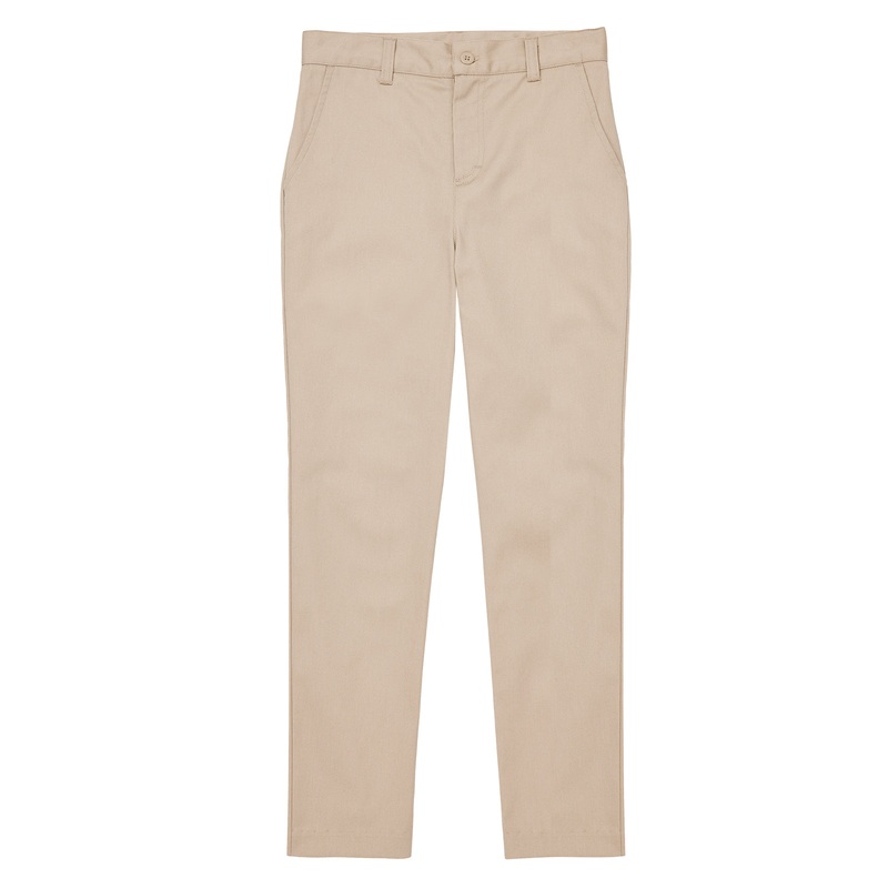 Girls' Flat Front Pant - CR101K - Khaki