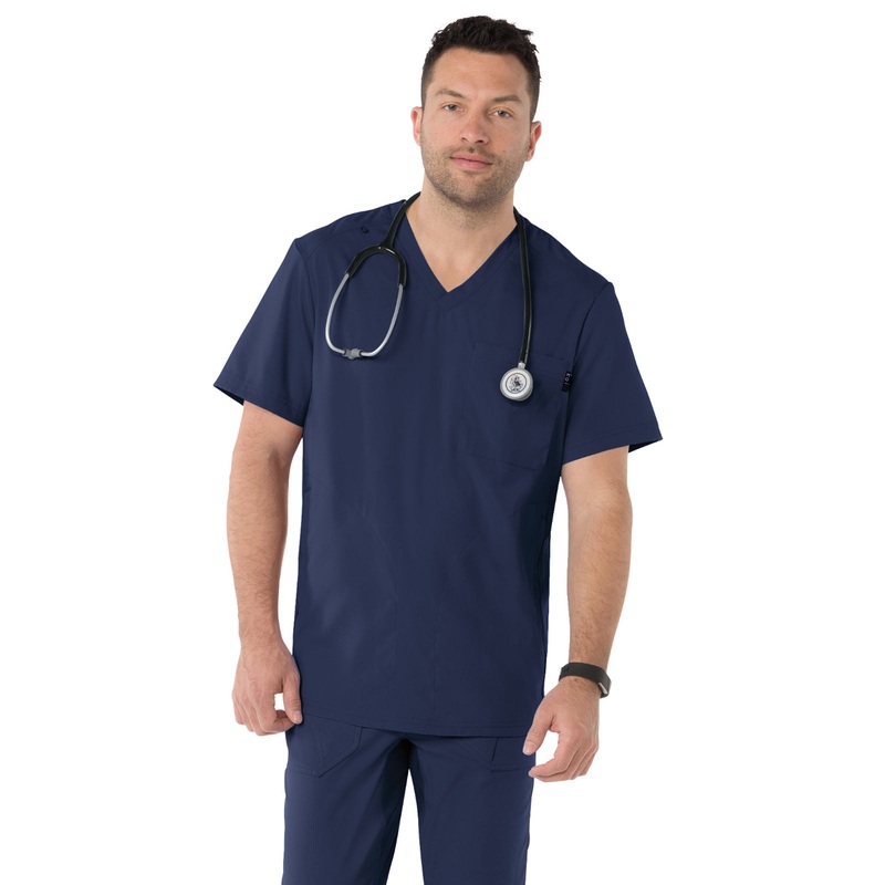 Men's 3-Pocket Athletic V-Neck Force Top - 667 - Navy