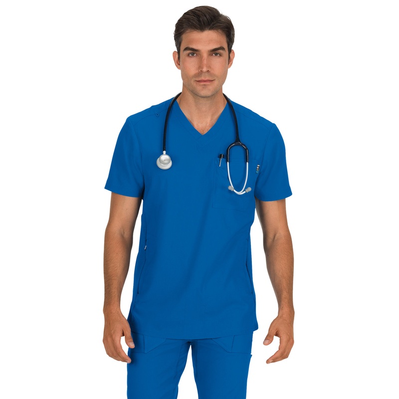 Men's 3-Pocket Athletic V-Neck Force Top - 667 - Royal Blue