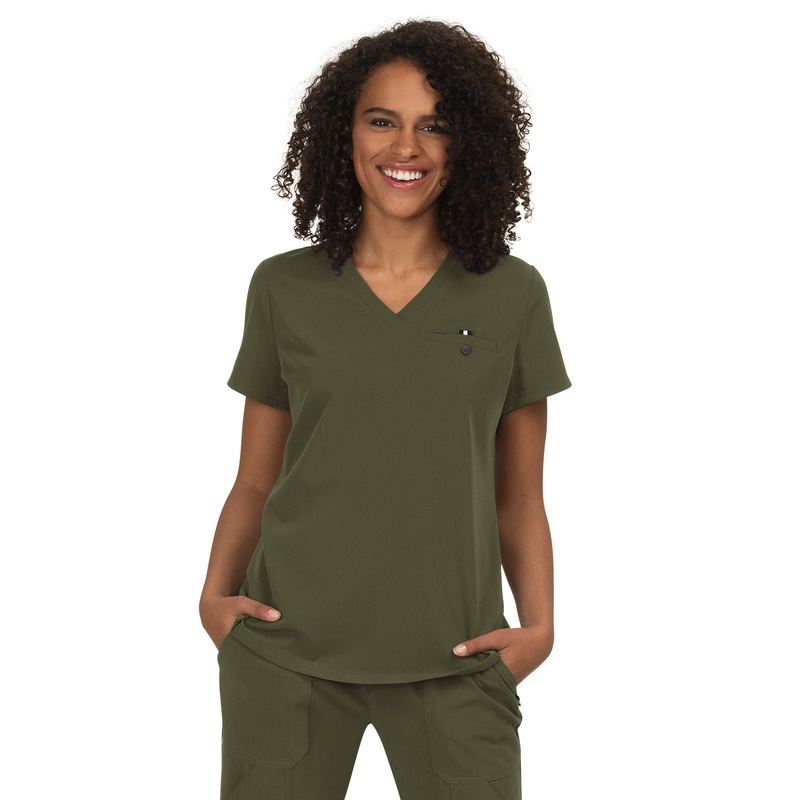 Women's 1-Pocket Tuck-In Ready to Work Top - 1010 - Olive Green