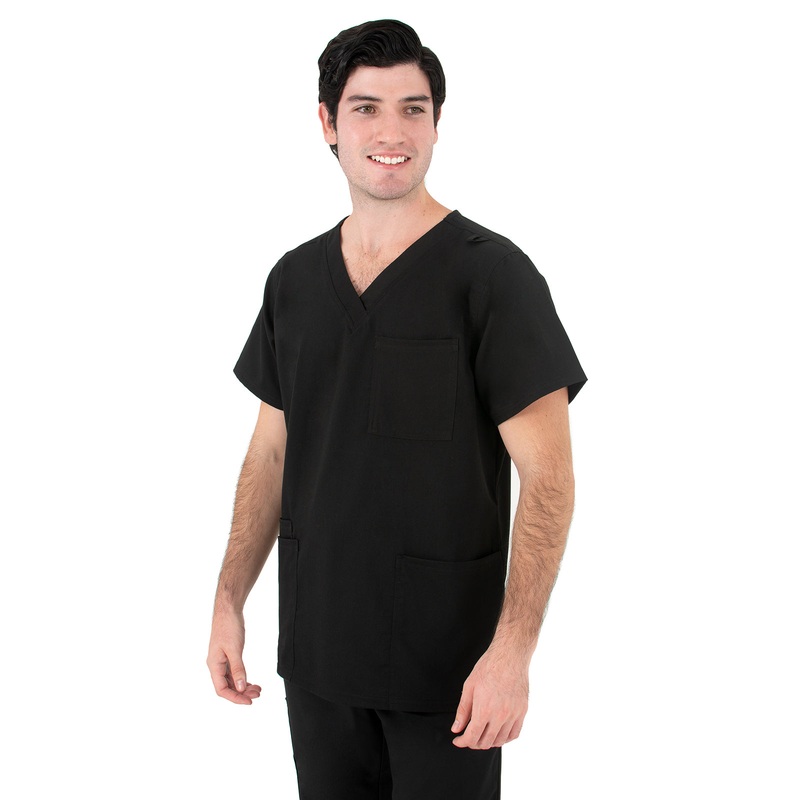 Men's V-Neck Top - 2410 - Black