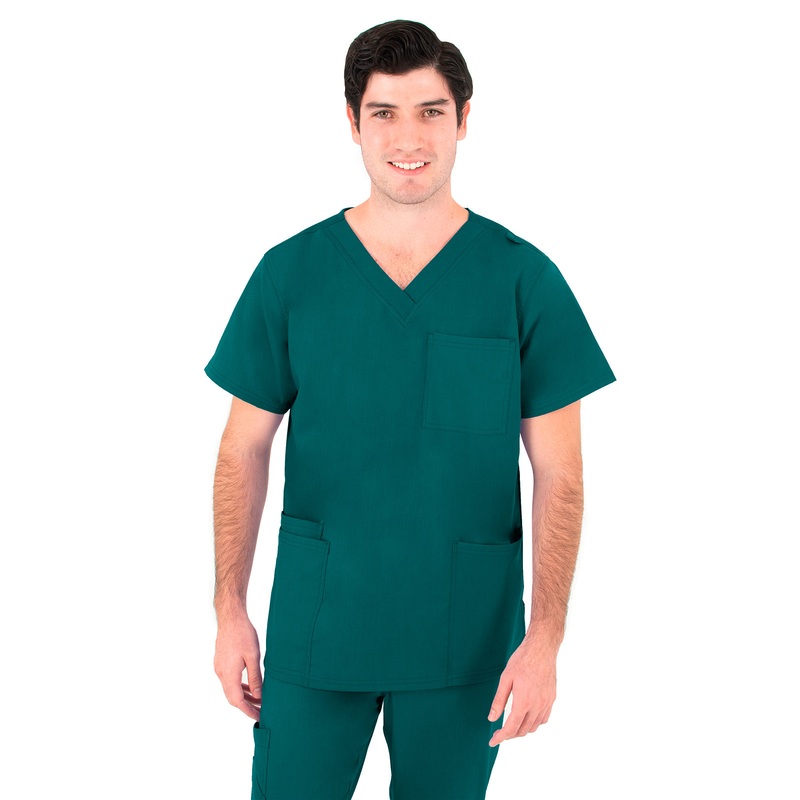 Men's V-Neck Top - 2410 - Hunter Green