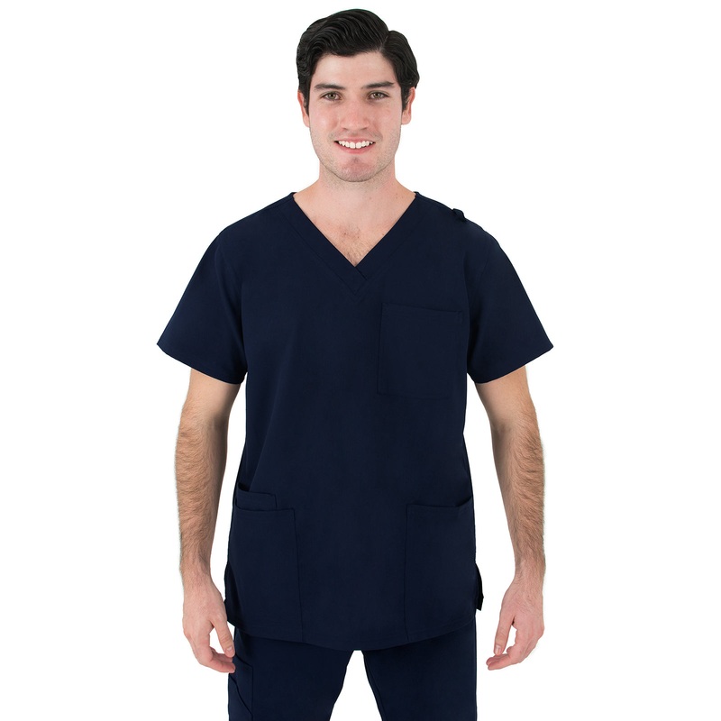 Men's V-Neck Top - 2410 - Navy Blue