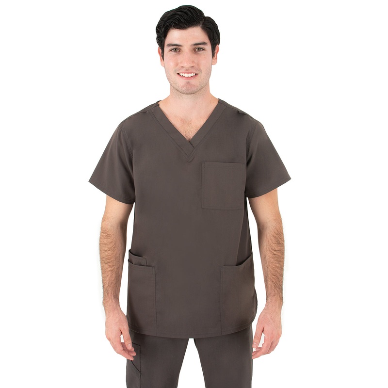 Men's V-Neck Top - 2410 - Pewter