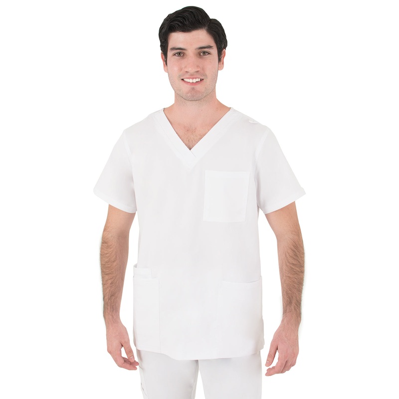 Men's V-Neck Top - 2410 - White