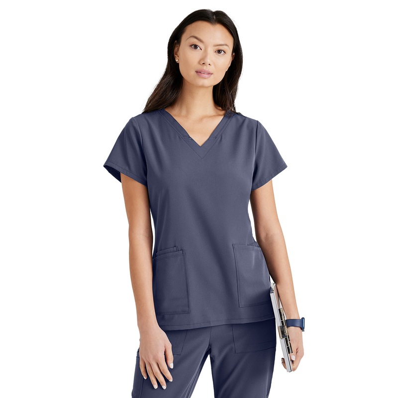 Women's Tool Strip Detail Top - BUT167 - Steel