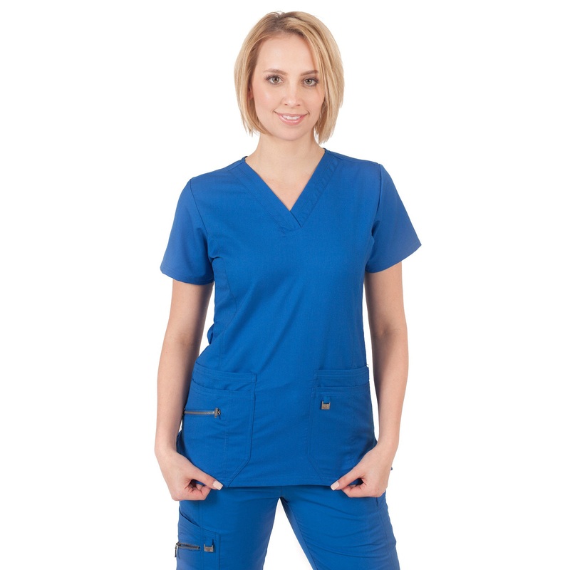 Women's V-Neck Top - 1311 - Royal Blue