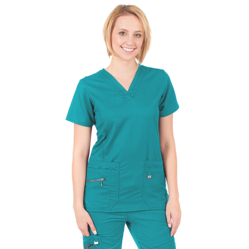Women's V-Neck Top - 1311 - Teal