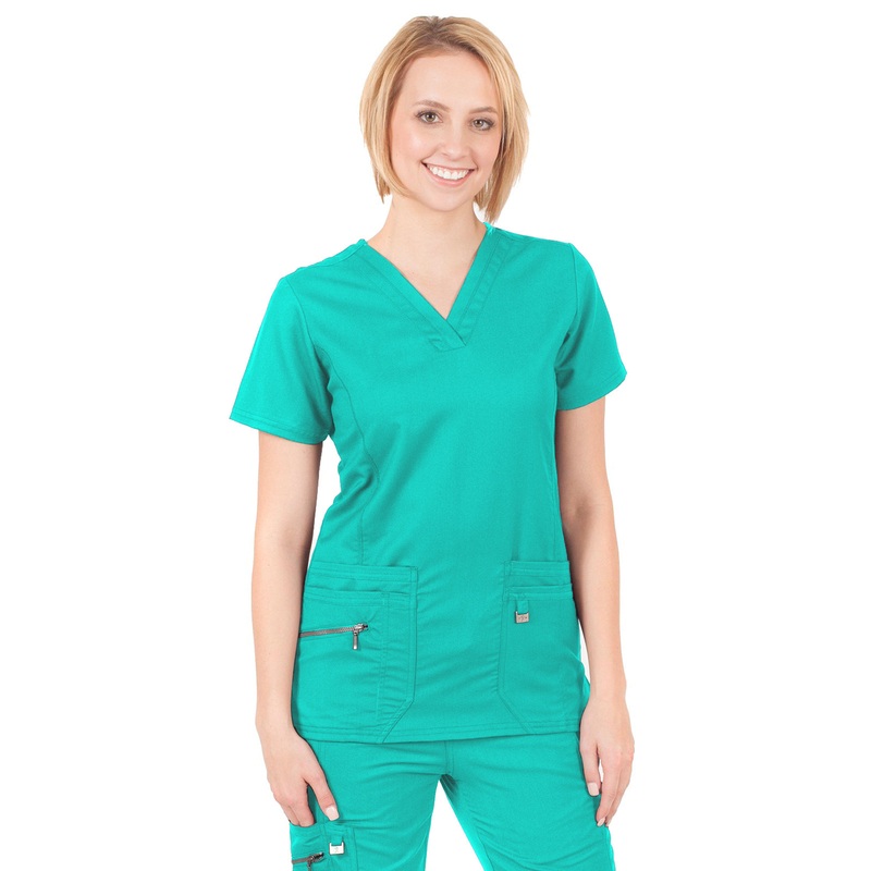Women's V-Neck Top - 1311 - Turquoise
