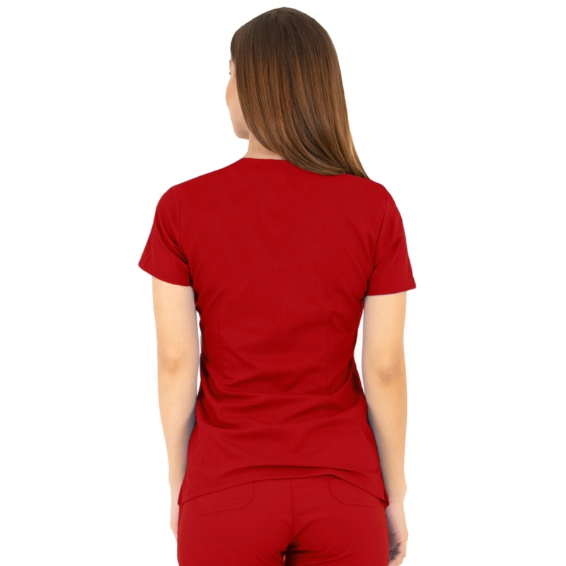 Women's V-Neck Top - 1416 - Red