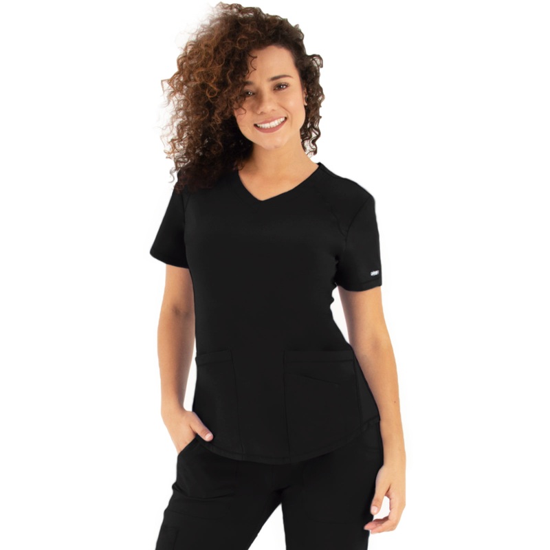 Women's V-Neck Top - 1510 - Black