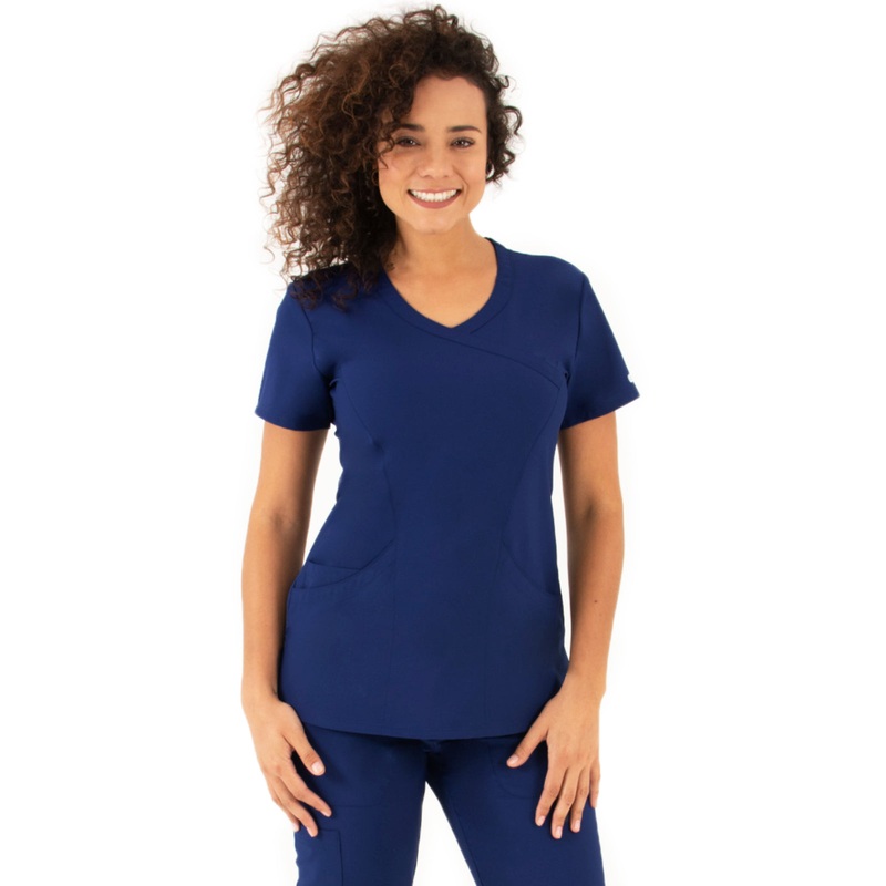Women's V-Neck Top - 1510 - Navy Blue