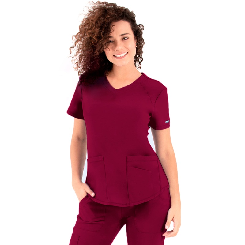 Women's V-Neck Top - 1510 - Wine