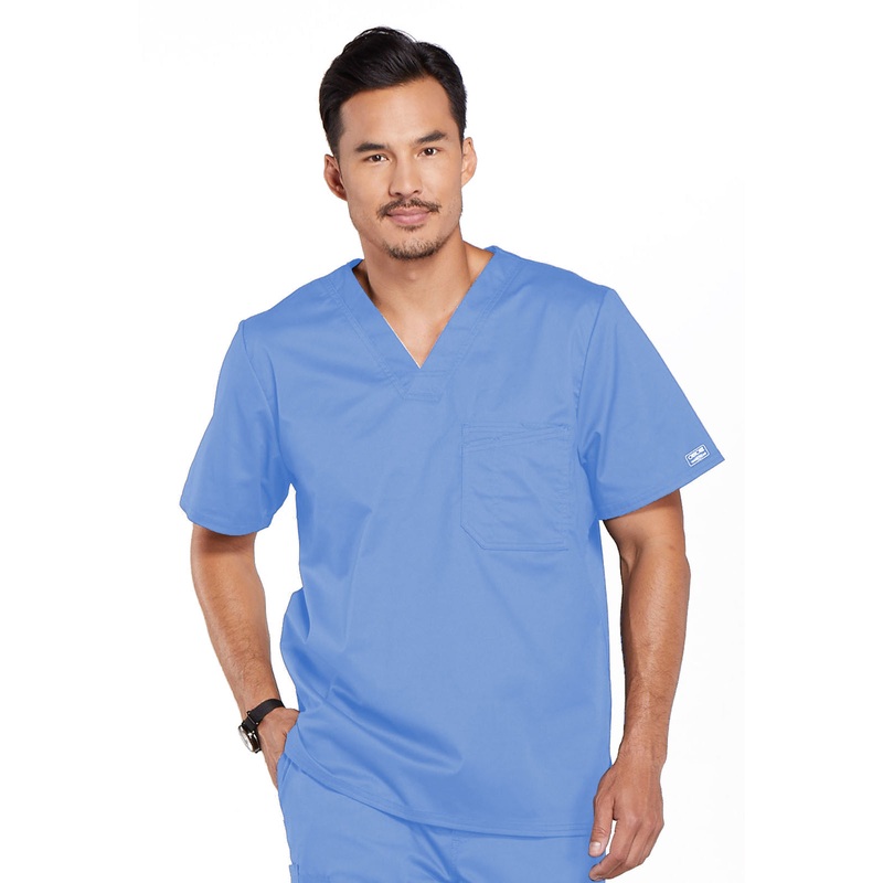 Men's Tuckable V-Neck Top - 4743 - Ciel