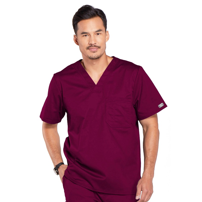 Men's Tuckable V-Neck Top - 4743 - Wine