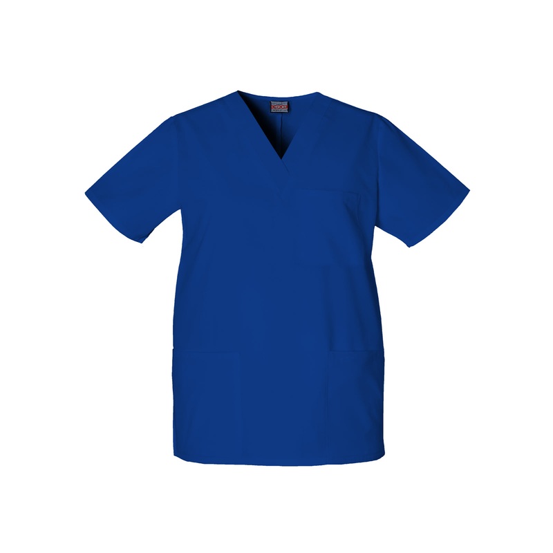 Unisex 3-Pocket V-Neck Top - 4876 - Galaxy Blue