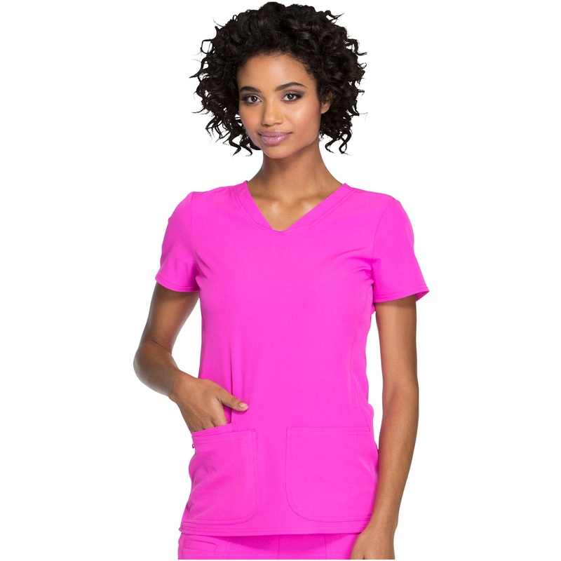 Women's Shaped V-Neck Top - 20710 - Glam Fuschia