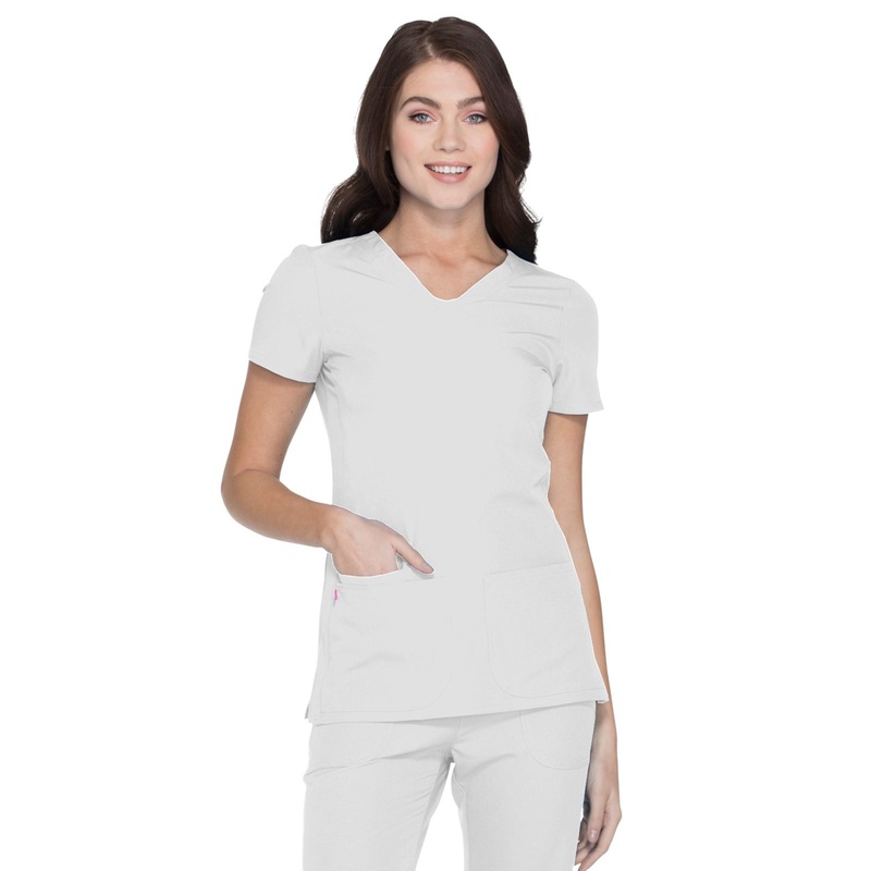 Women's Shaped V-Neck Top - 20710 - White