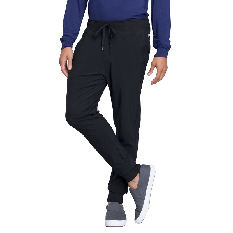 Men's 5-Pocket Mid Rise Jogger Pant - CK004A - Black