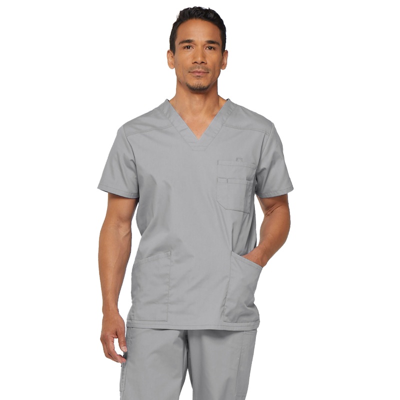 Men's 5-Pocket V-Neck Top - 81906 - Grey