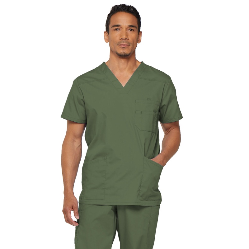 Men's 5-Pocket V-Neck Top - 81906 - Olive