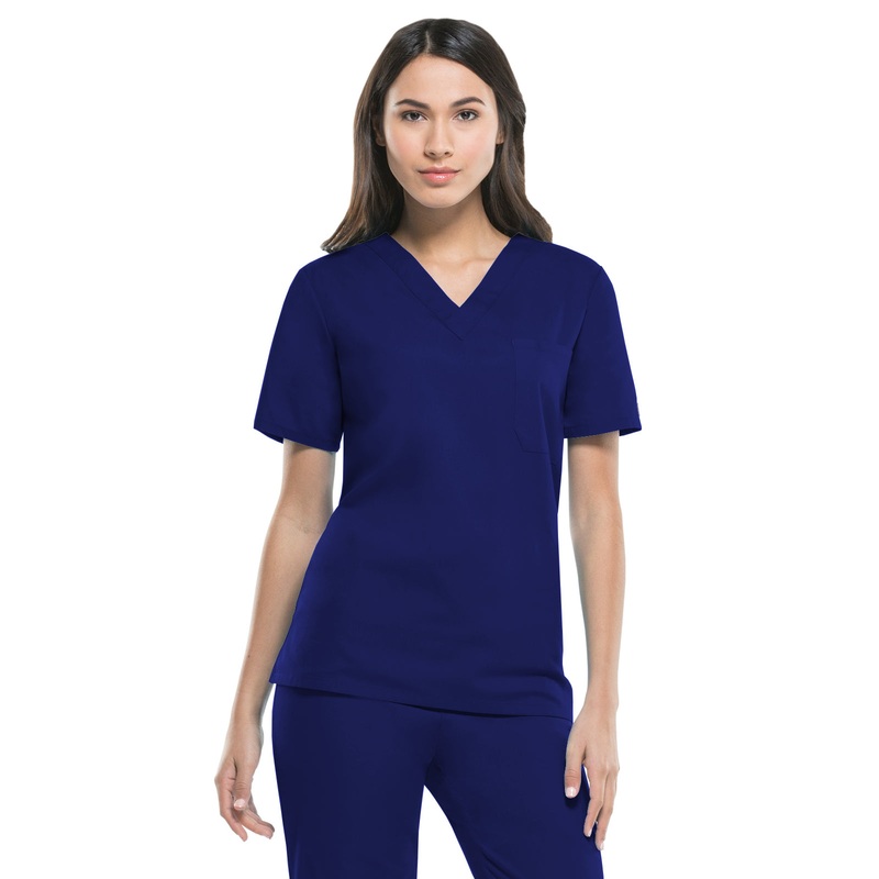 Unisex 1-Pocket Tuckable V-Neck Top - 83706 - Galaxy Blue