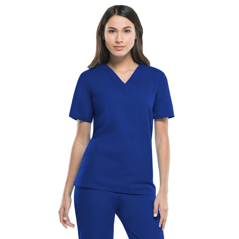 Unisex 1-Pocket Tuckable V-Neck Top - 83706 - Royal
