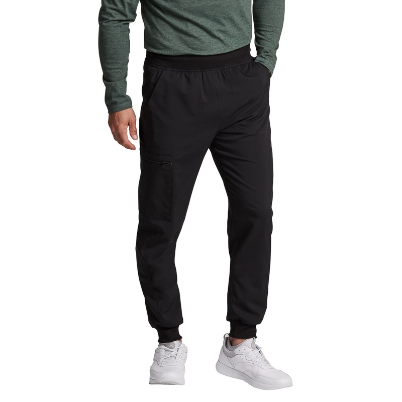 Men's 5-Pocket Tapered Leg Jogger Pant - DK224 - Black