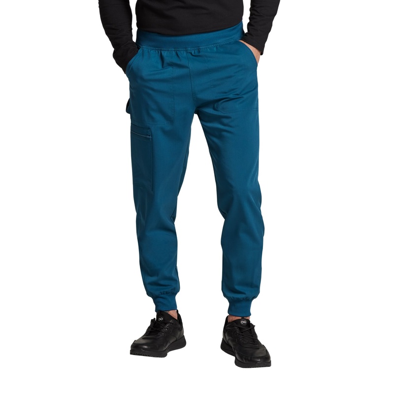 Men's 5-Pocket Tapered Leg Jogger Pant - DK224 - Caribbean Blue