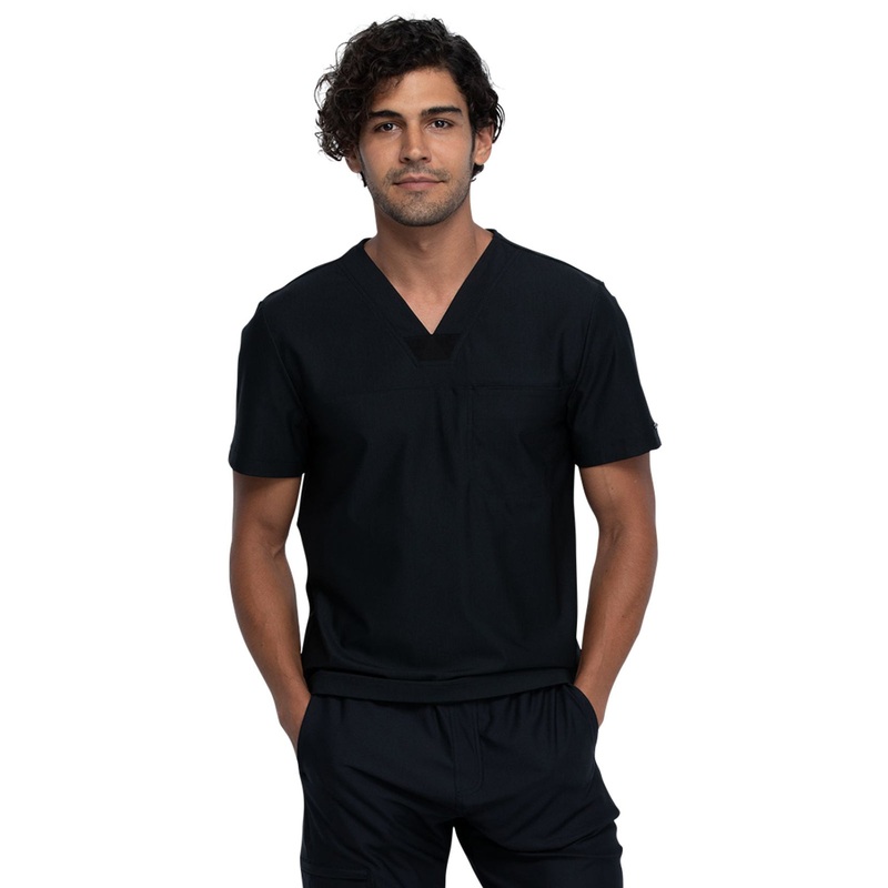 Men's Contouring Tuckable V-Neck Top - CK885 - Black