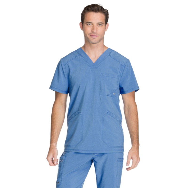 Men's Three-Pocket V-Neck Top - CK900A - Ciel