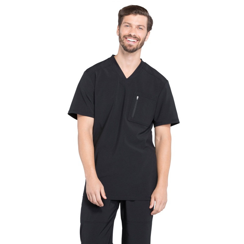 Men's Tuckable V-Neck Top - CK910A - Black