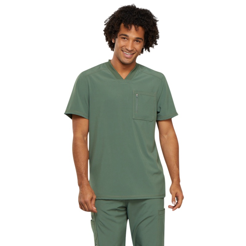 Men's Tuckable V-Neck Top - CK910A - Olive