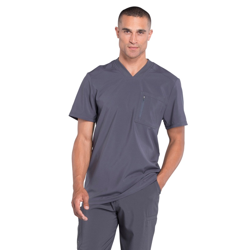 Men's Tuckable V-Neck Top - CK910A - Pewter