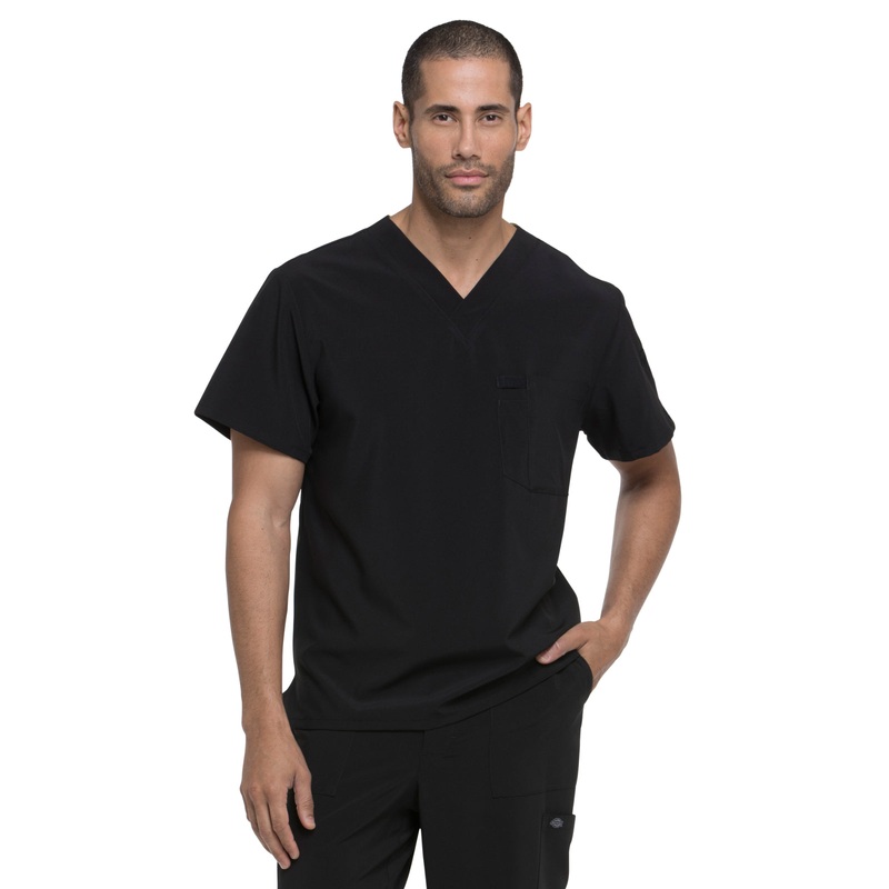 Men's 1-Pocket Tuckable V-Neck Top - DK635 - Black