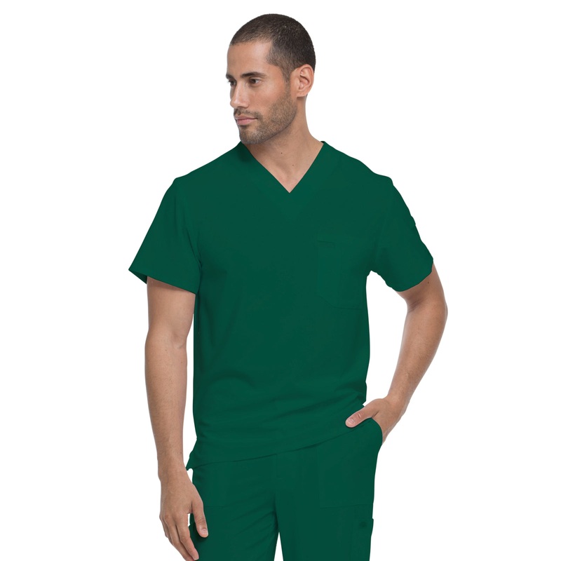 Men's 1-Pocket Tuckable V-Neck Top - DK635 - Hunter Green