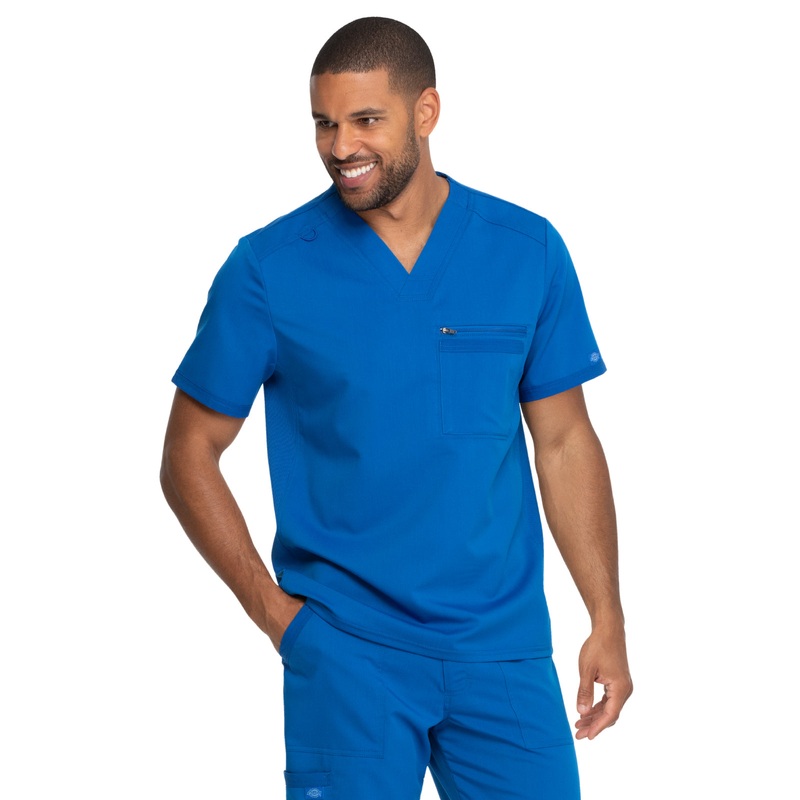 Men's 2-Pocket Tuckable V-Neck Top - DK865 - Royal