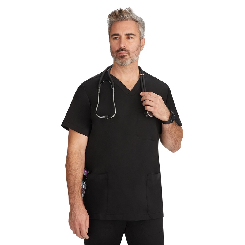 Men's 3-Pocket Jake Utility Snap Tab Top - 2331 - Black