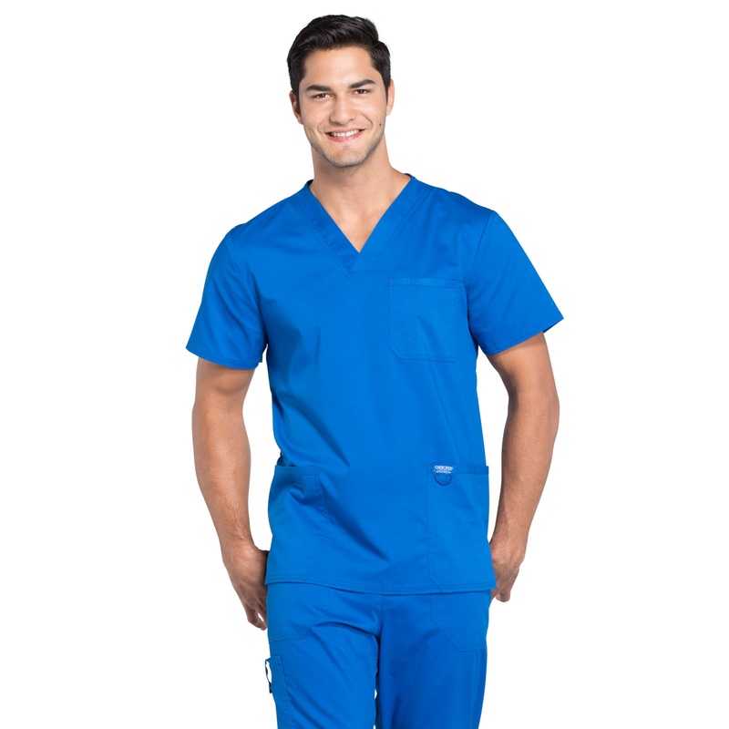 Men's 3-Pocket V-Neck Top - WW670 - Royal