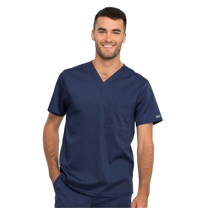 Unisex 1-Pocket Tuckable V-Neck Top - WW625 - Navy