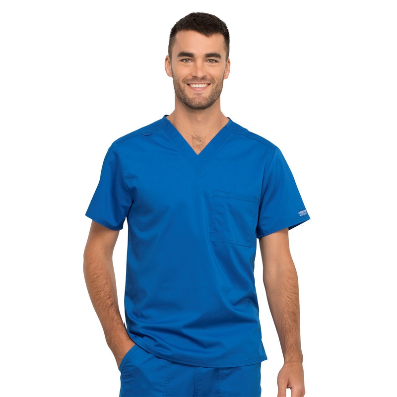 Unisex 1-Pocket Tuckable V-Neck Top - WW625 - Royal