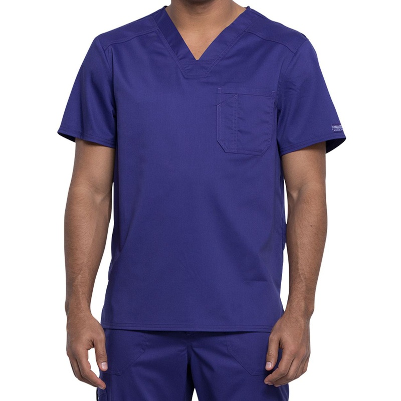 Men's 1-Pocket Tuckable V-Neck Top - WW690 - Grape