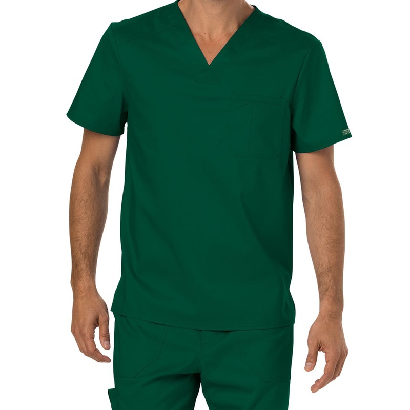 Men's 1-Pocket Tuckable V-Neck Top - WW690 - Hunter Green
