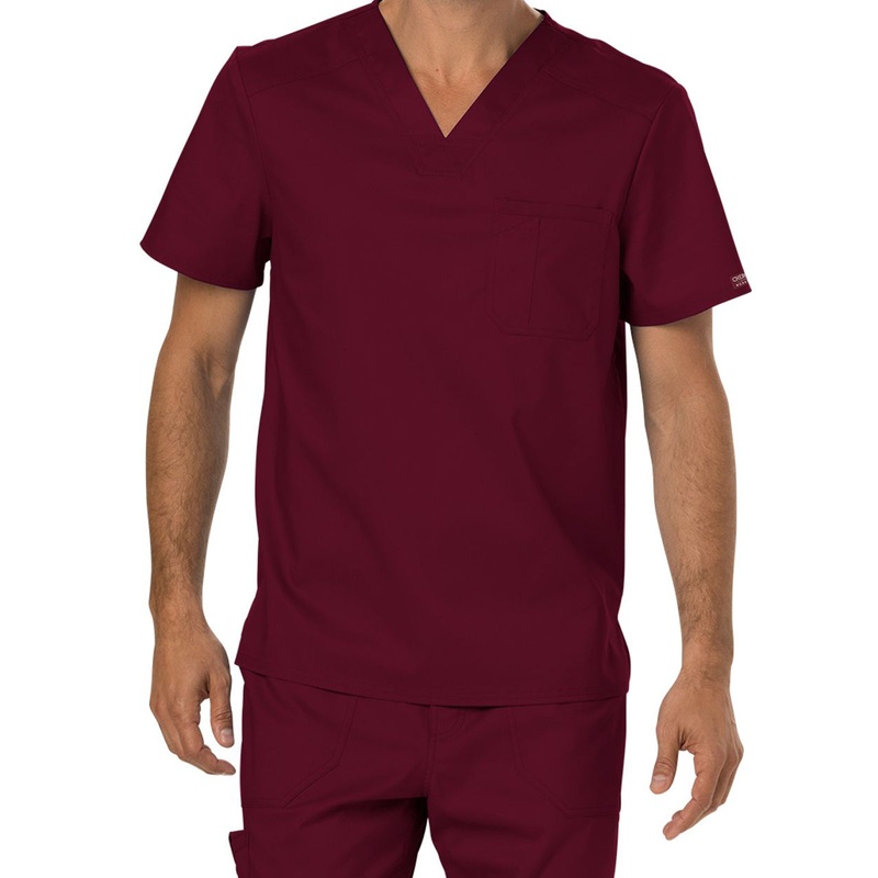 Men's 1-Pocket Tuckable V-Neck Top - WW690 - Wine