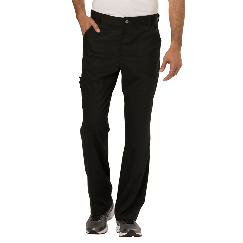 Men's 7-Pocket Fly Drawstring Front Pant - WW140 - Black