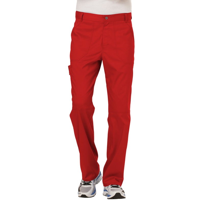 Men's 7-Pocket Fly Drawstring Front Pant - WW140 - Red