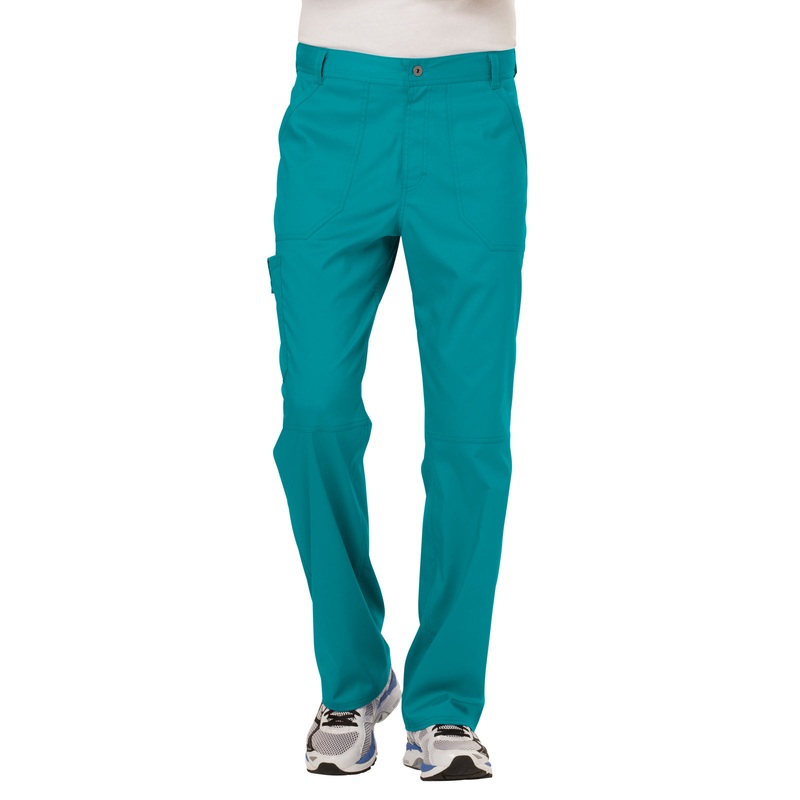 Men's 7-Pocket Fly Drawstring Front Pant - WW140 - Teal Blue